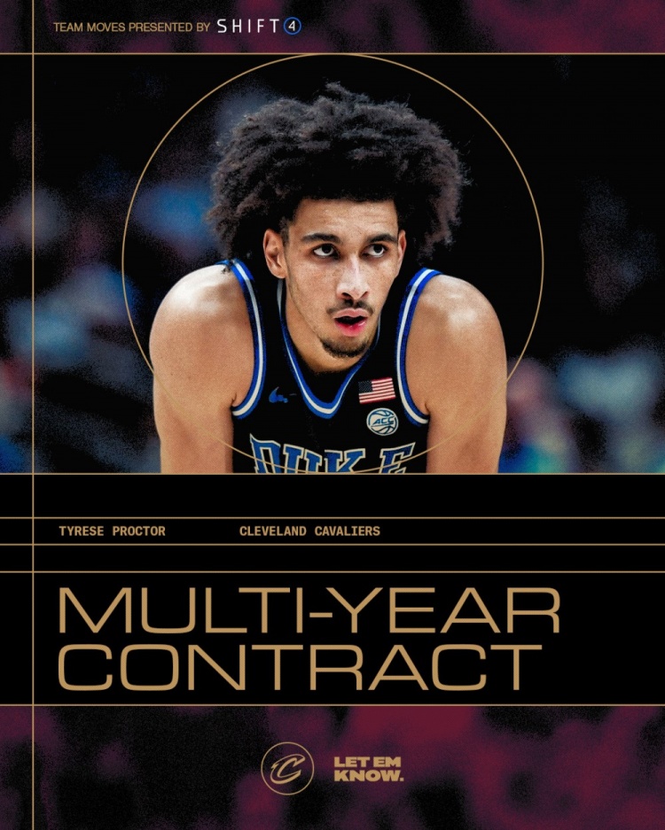 骑士官宣签49号秀普罗克特！Scotto：合同4年869万 末年球队选项