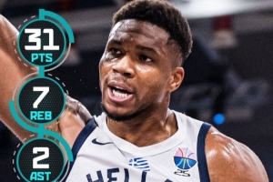 开云APP-毫无悬念！字母哥首战20中14狂揽31分7板 赛后当选最佳球员